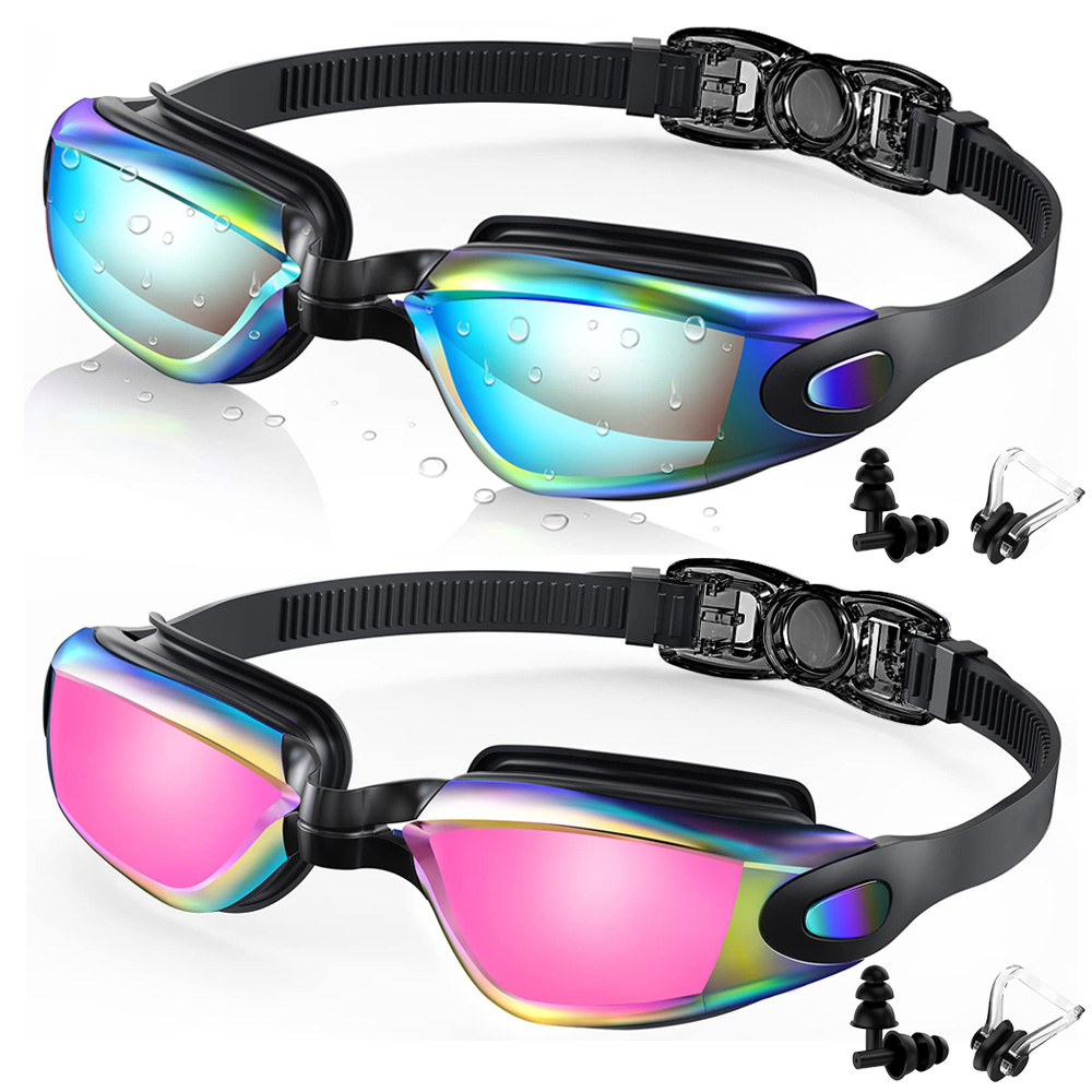 Swim Goggles Anti Fog Uv - Zestaw 2 okularów do pływania z