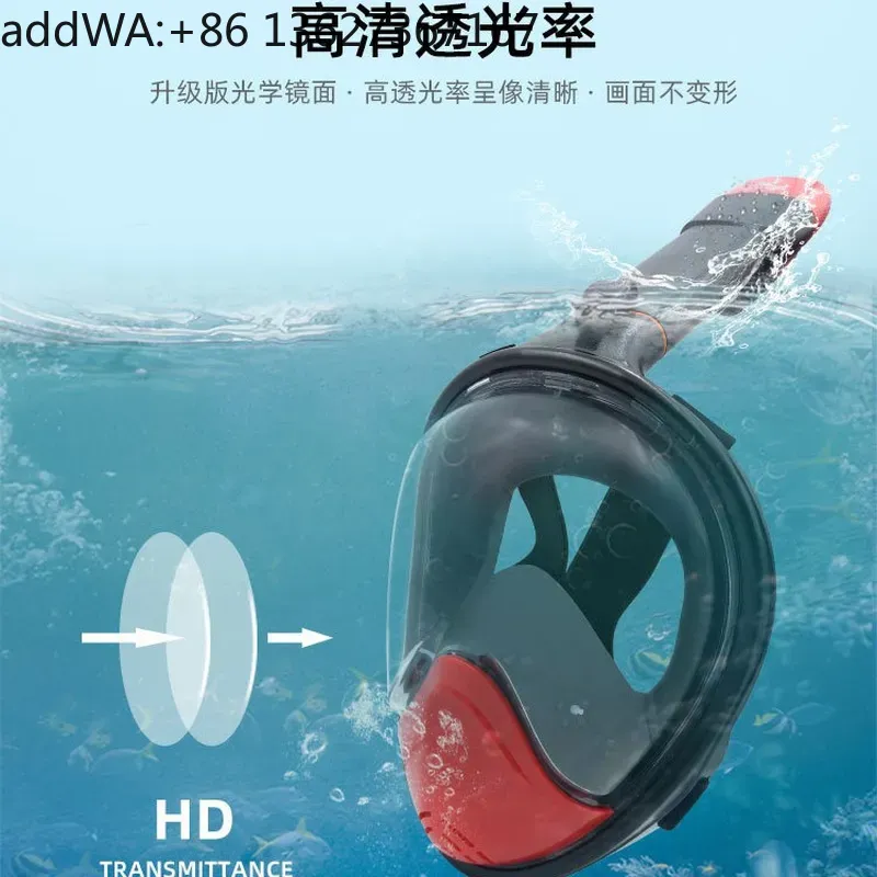Snorkel Mask Full Face - Maska do snorkelingu, przeznaczona dla dorosłych,