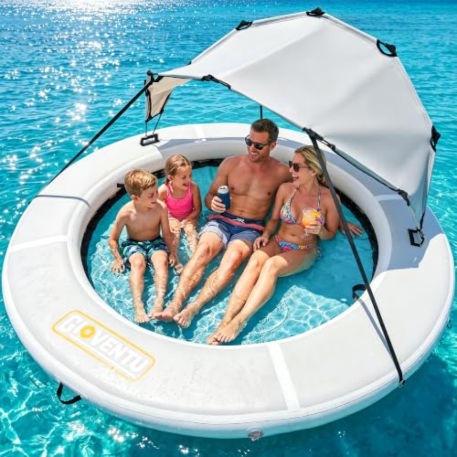 Pool Float Ring Inflatable - Dmuchany hamak wodny o długości 8