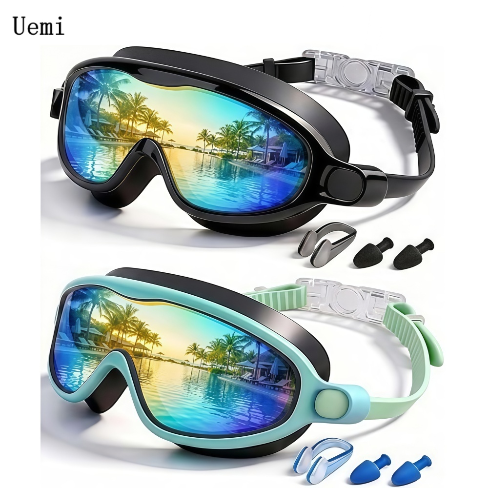 Swim Goggles Anti Fog Uv - Okulary pływackie, szerokokątne, przeciwmgielne i chroniące