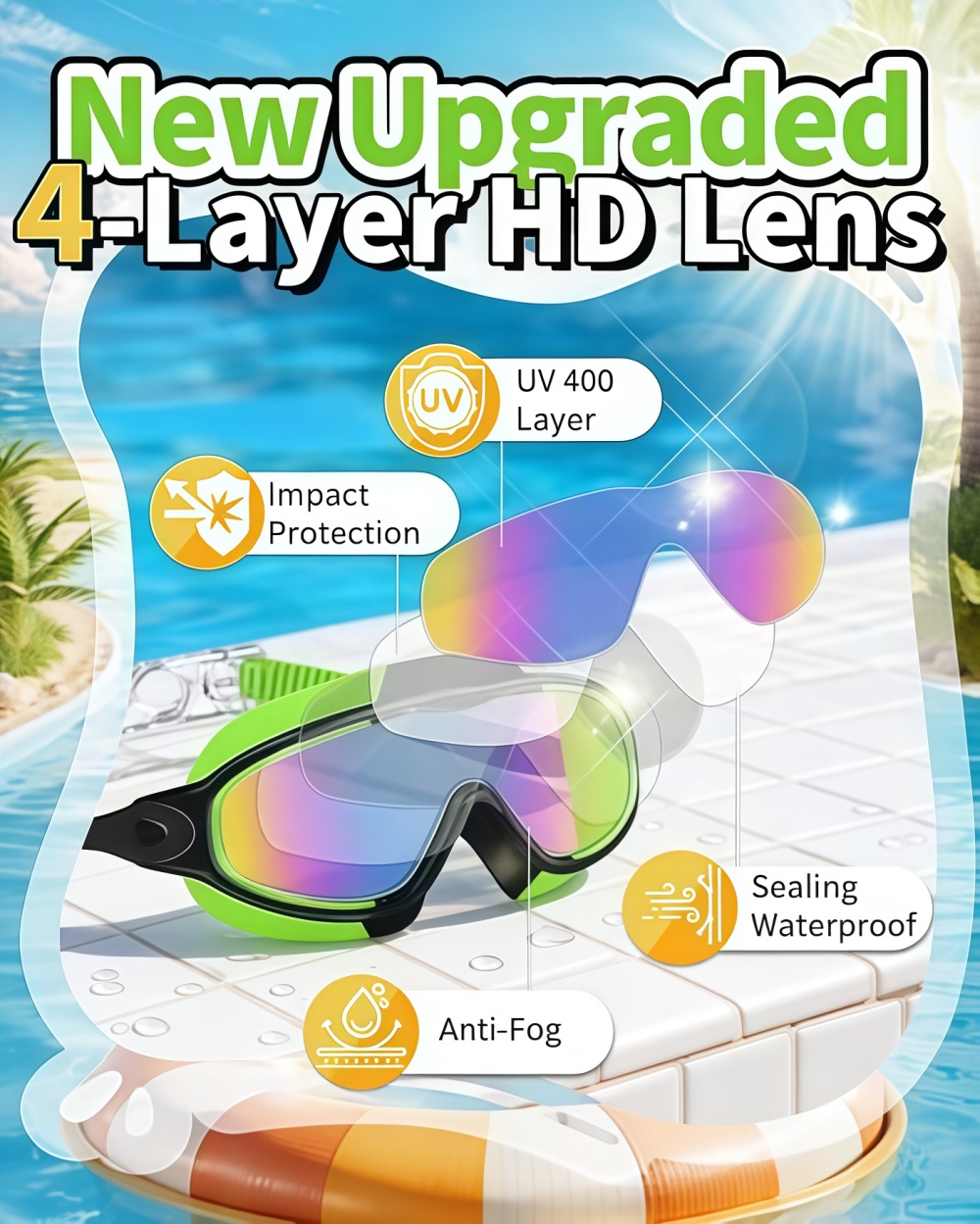 Okulary pływackie dla dzieci z – Swim Goggles Anti Fog Uv recenzja i cena