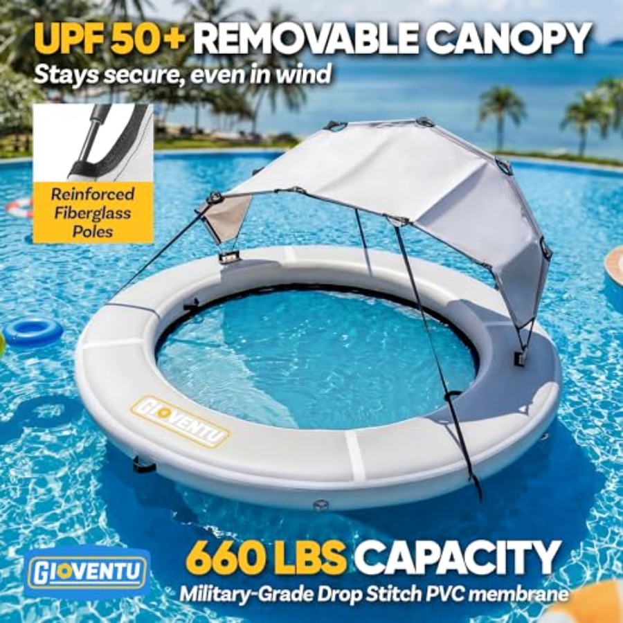 Dmuchany hamak wodny o długośc – Pool Float Ring Inflatable recenzja i cena
