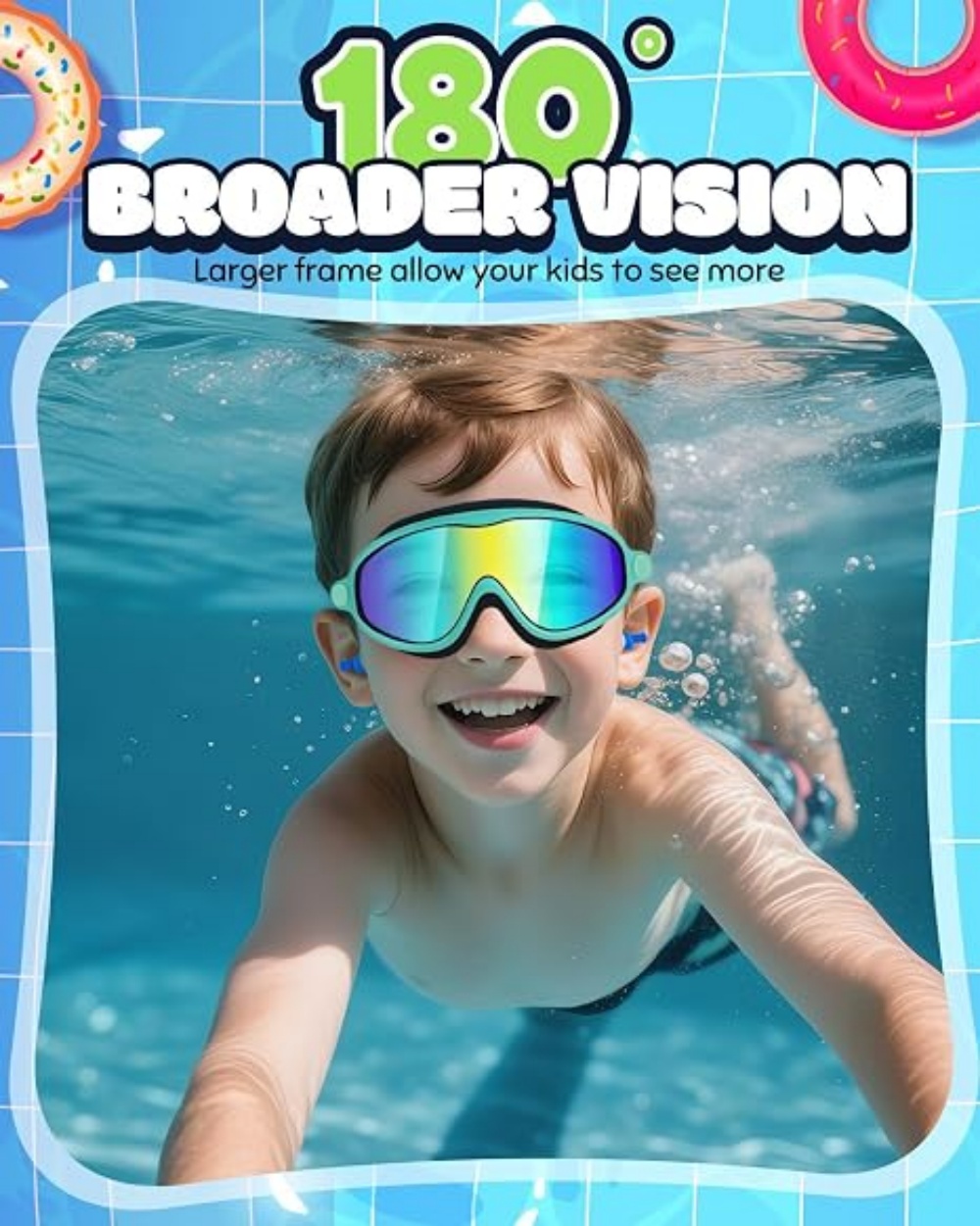 Okulary pływackie, szerokokątn – Swim Goggles Anti Fog Uv recenzja i cena