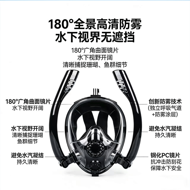 Maska do snorkelingu z podwójn – Snorkel Mask Full Face recenzja i cena